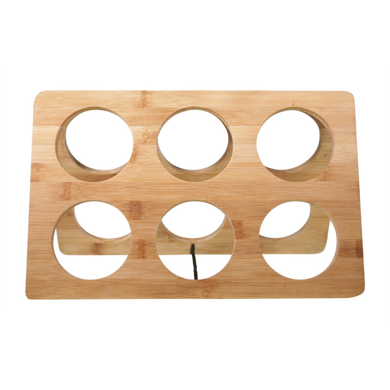 Worthy Bamboo 6 Bottle Tabletop Wine Bottle Rack Wayfair